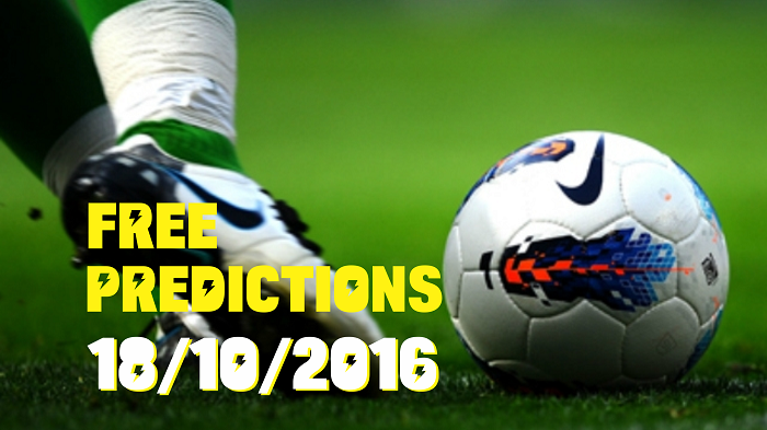 18/10/2016 Free Football predictions